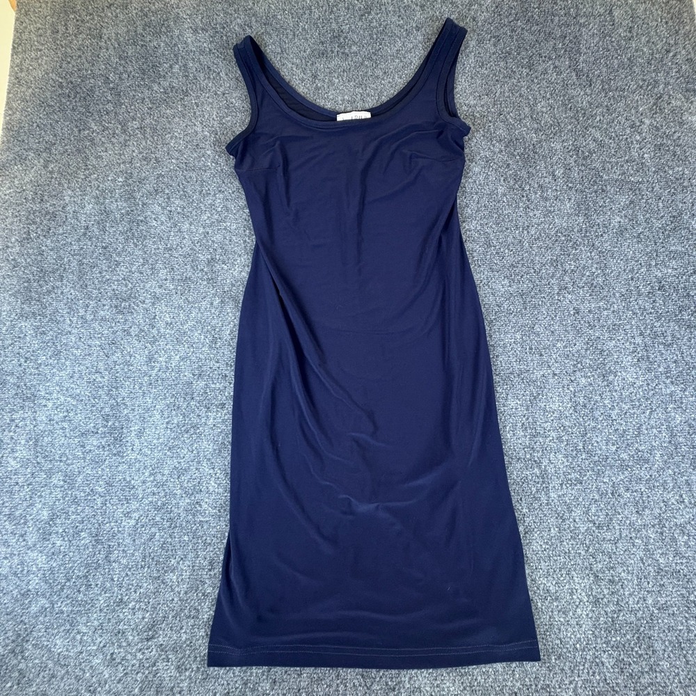 Joseph Ribkoff Tank Dress Womens 10 Navy Blue Stretch Back Split Scoop Neck